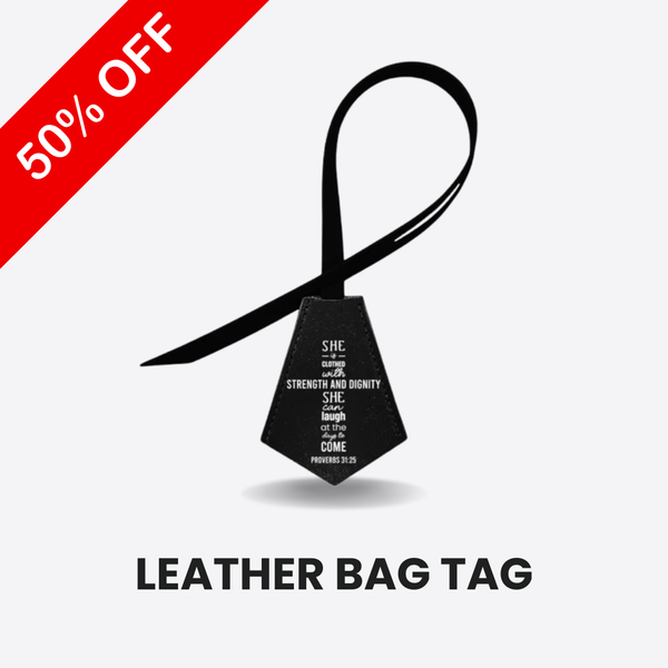 Etichetta per borsa nera in pelle rivestita Grace