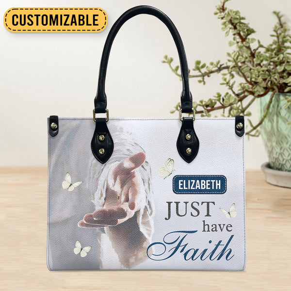 Just Have Faith Leather Bag