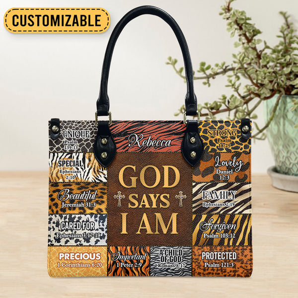 God Says Leopard Leather Bag