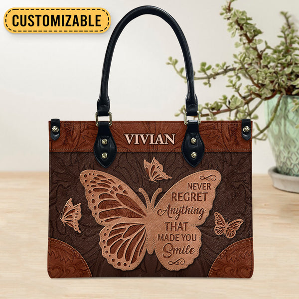 Butterfly Smile Leather Bag