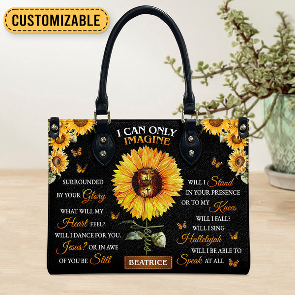 Sunflower I Can Do Leather Bag