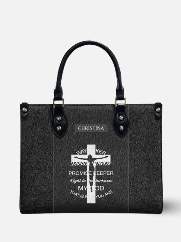 Way Maker Jesus Leather Bag