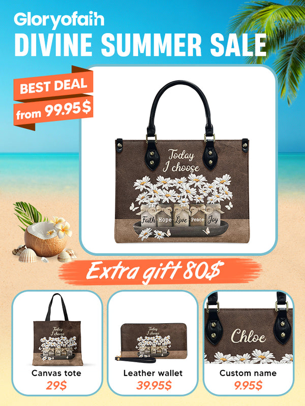 Today I Choose Joy Leather Bag Deal