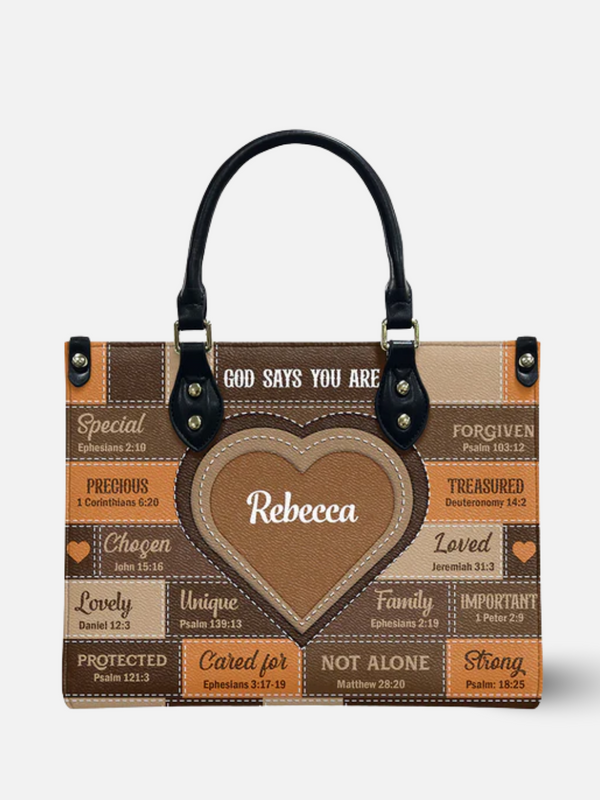 God Says You Are Leather Bag