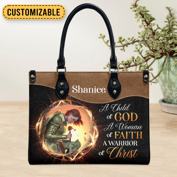 A Warrior Of Christ Leather Bag