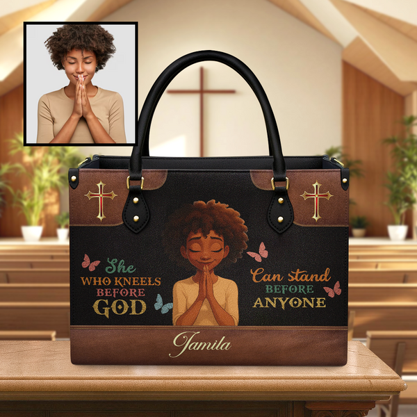 Personalized She Who Kneels Before God Bag