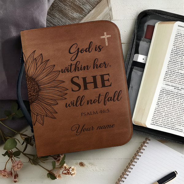God Is Within Her Bible Cover