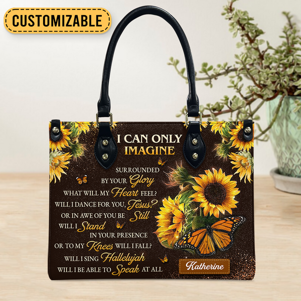 I Can Only Imagine Sunflower Leather Bag