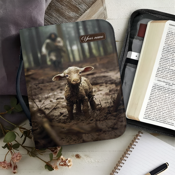 Little Lamb Leather Bible Cover