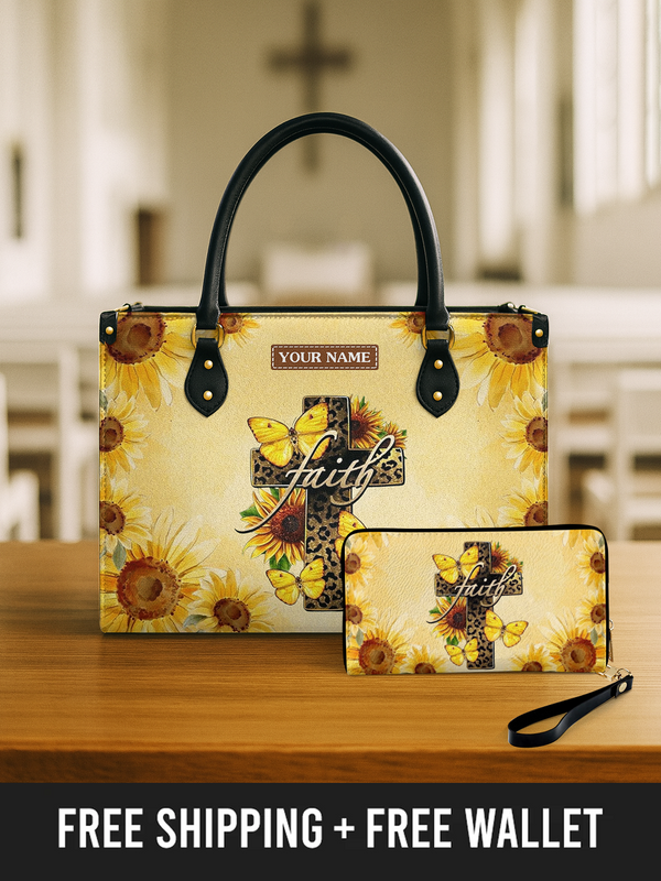 Sunflower Faith - Leather Handbag