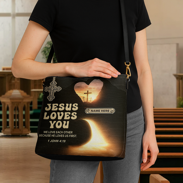 Jesus Loves You Bucket Bag