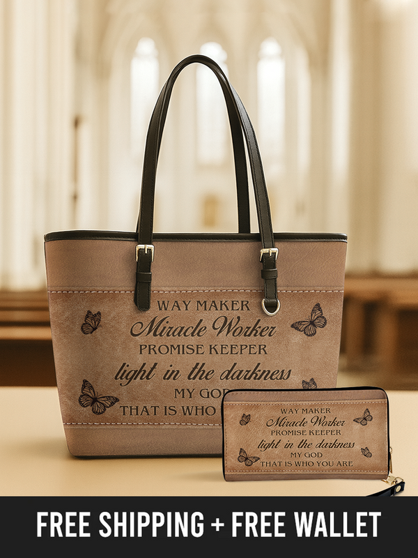 Way Maker - Leather Tote Bag