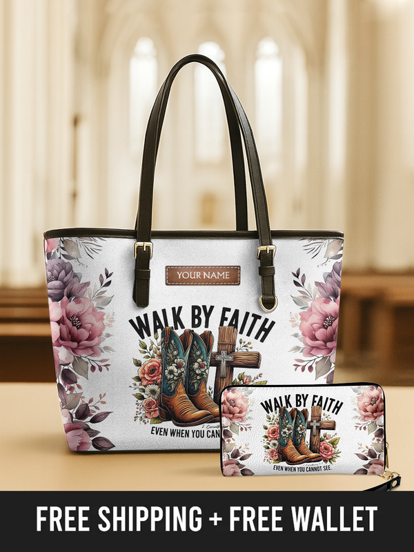 Walk by Faith Western - Leather Tote Bag