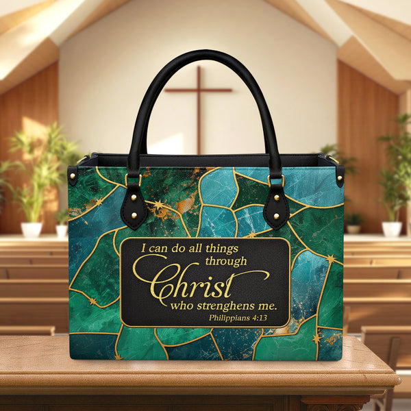 I Can Do All Things Leather Bag