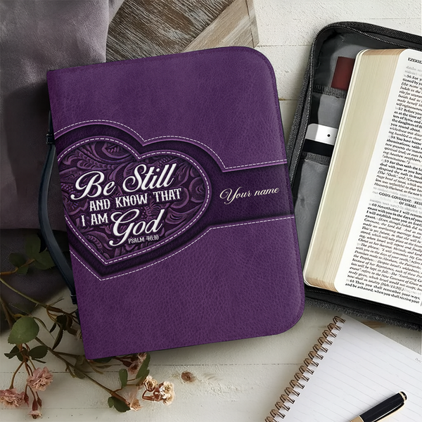Be Still And Know Leather Bible Cover