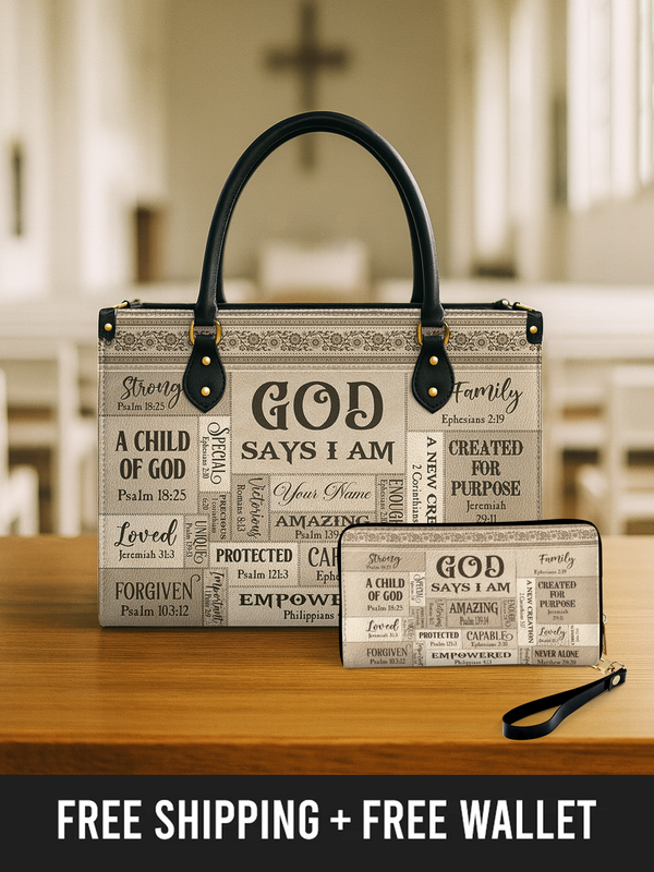 God Says I Am Classic - Leather Handbag