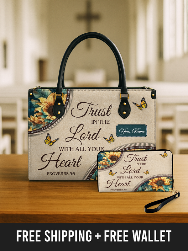 Sunflower Faith - Leather Handbag