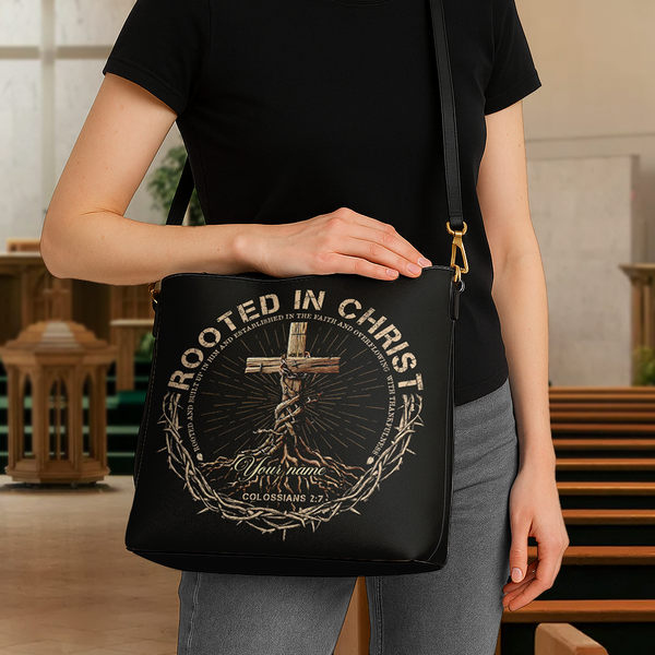 Rooted In Christ Bucket Bag