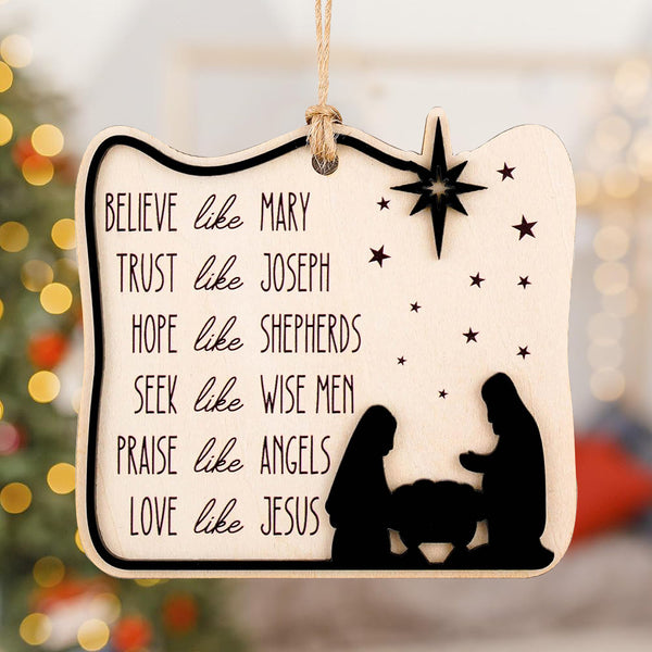 Nativity Wooden Ornament