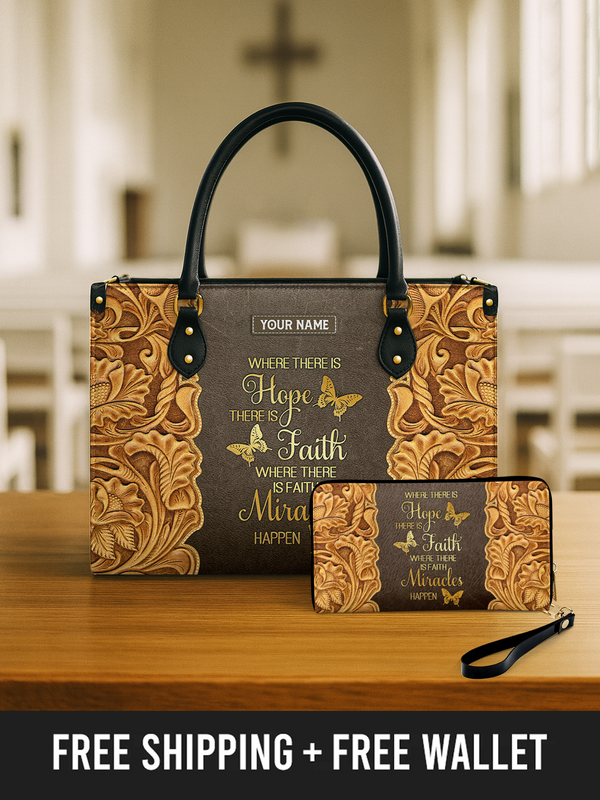 Miracle of Faith - Leather Handbag