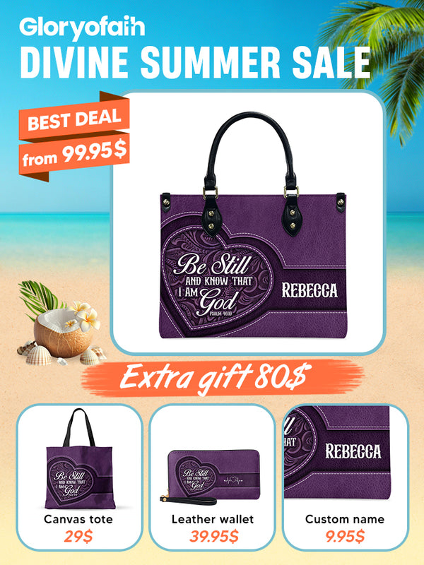 Be Still And Know Leather Bag Deal