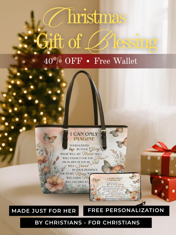 I Can Only Imagine - Leather Tote Bag