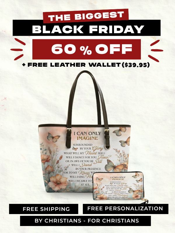 I Can Only Imagine - Leather Tote Bag