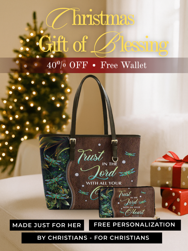 Peaceful Trust - Leather Tote Bag