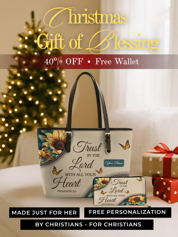 Sunflower Faith - Leather Tote Bag