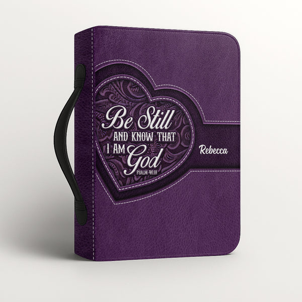 Be Still And Know Leather Bible Cover