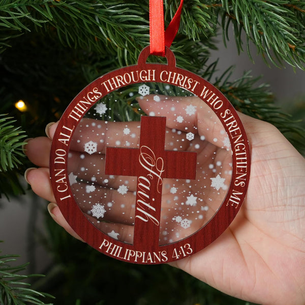 I Can Do All Things Through Christ Who Strengthens Me Acrylic Ornament