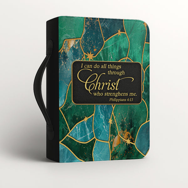 I Can Do All Leather Bible Cover