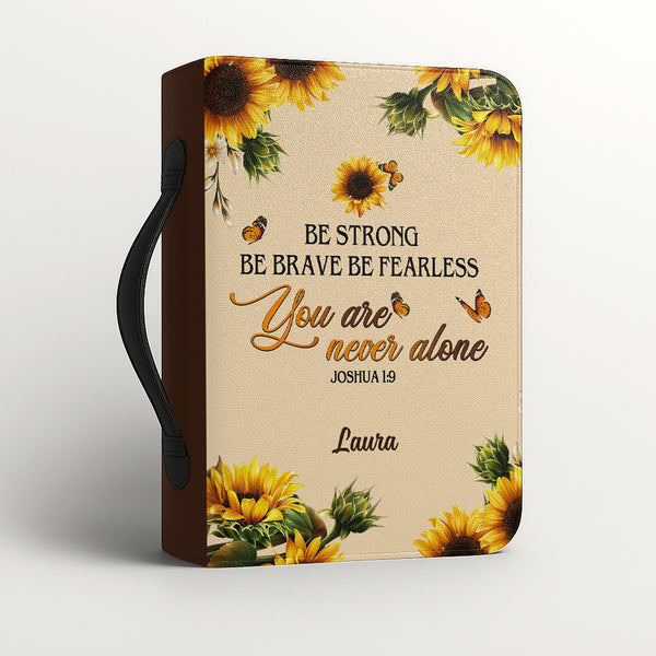 Be Strong Leather Bible Cover