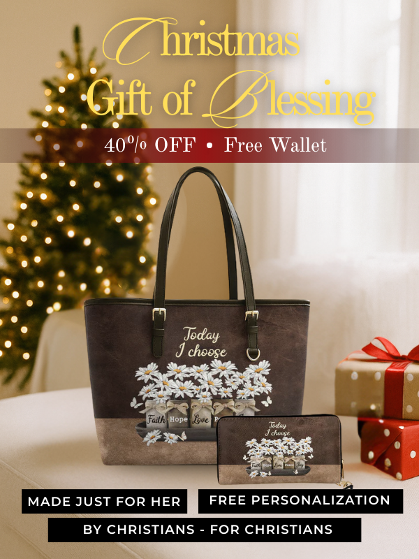 Today I Choose - Leather Tote Bag