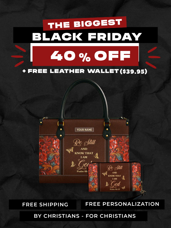 Still in His Grace - Leather Handbag