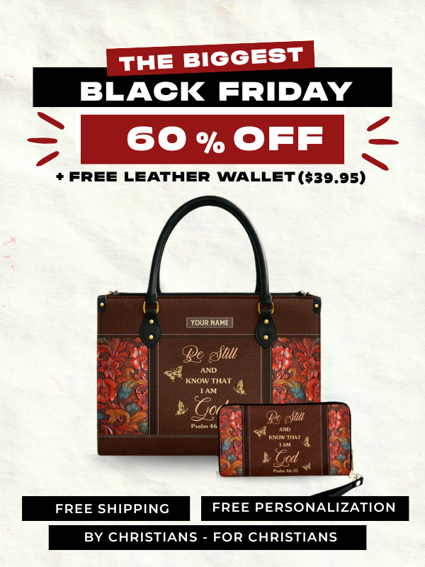 Still in His Grace - Leather Handbag