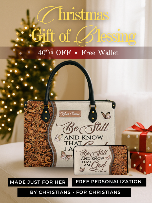 Be Still Psalm 46:10 - Leather Handbag