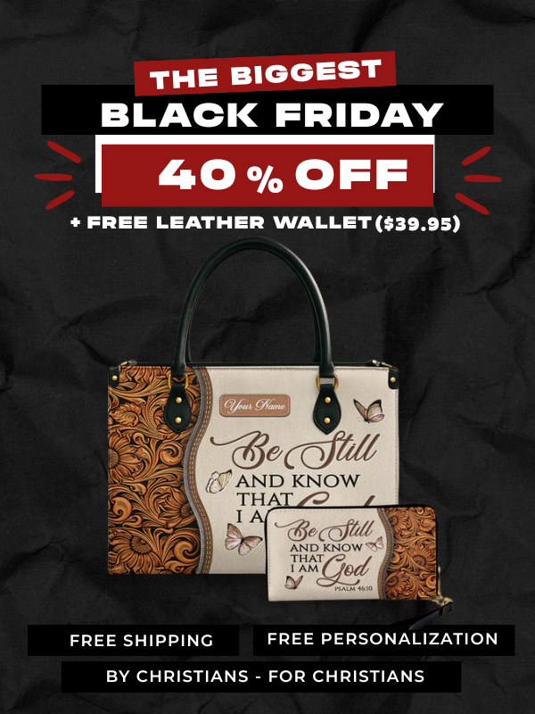 Be Still Psalm 46:10 - Leather Handbag