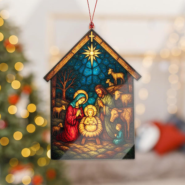 Nativity Scene Acrylic Ornament