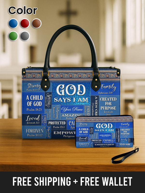 God Says I Am - Leather Handbag