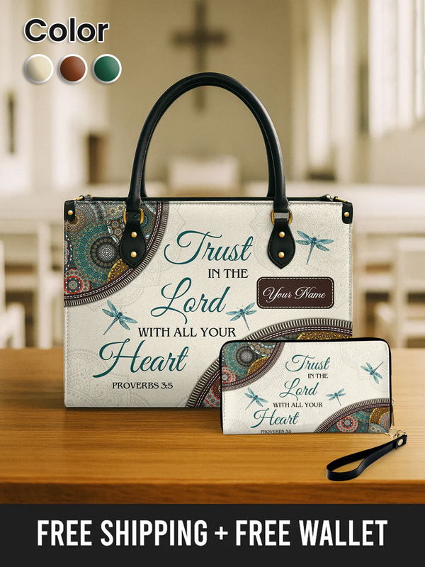 Trust In The Lord - Leather Handbag