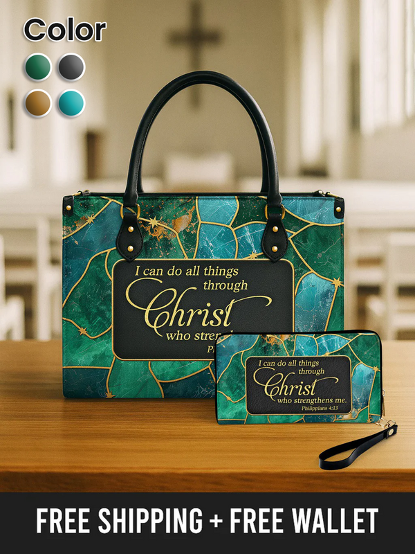 Strength in Christ - Leather Handbag