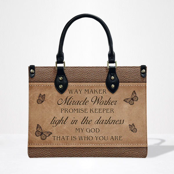 Way Maker Miracle Worker Leather Bag