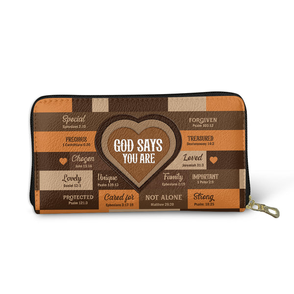God Says Leather Wallet